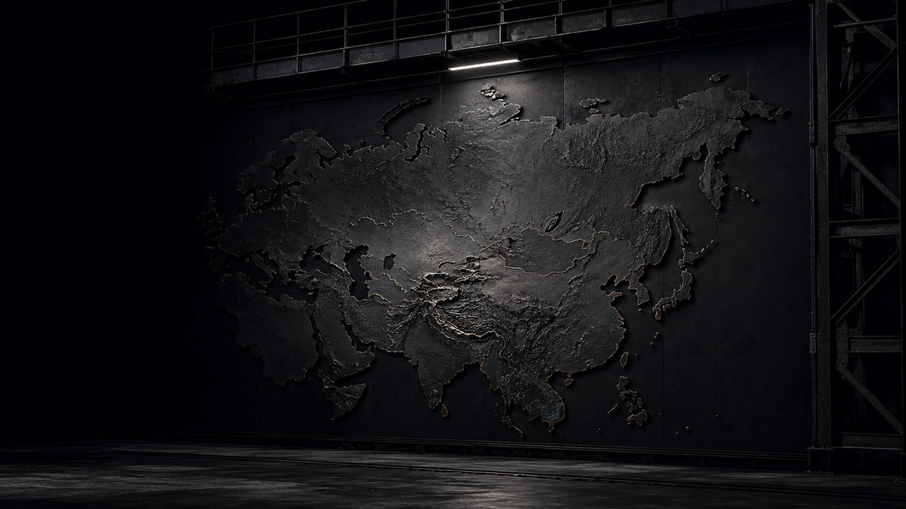 A relief map of the Eurasian landmass showing the regions Barrelsway serves.